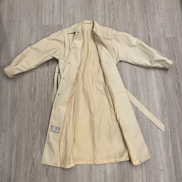 VINTAGE Sears Beige Trench Coat Vintage Size 8 Modern Size Small - Picture 14 of 16